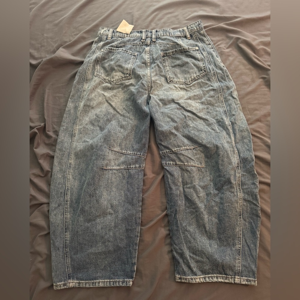 MID RISE BARREL JEANS - Picture 4 of 4